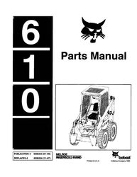 610 skid steer loader service parts manual
