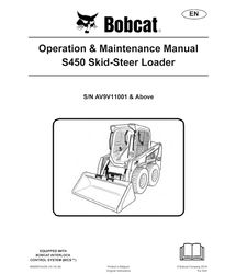 s450 skid steer loader operation & maintenance instruction manual