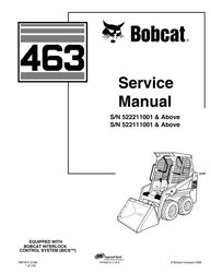 463 skid steer service repair manual 522111001 & above 52221100