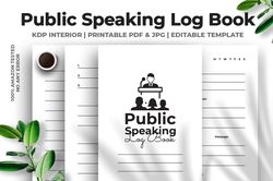 public speaking log book kdp interior