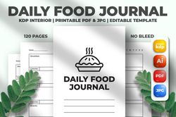 daily food journal kdp interior