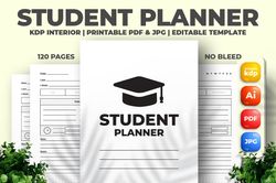 student planner kdp interior