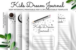 kids dream journal kdp interior