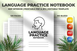 language practice notebook kdp interior