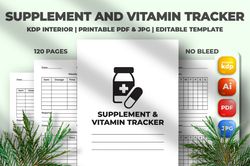 supplement and vitamin tracker kdp interior