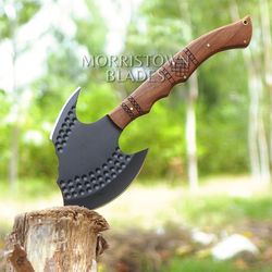 hand forged tomahawk throwing axe, heavy duty d2 steel tomahawk, with sheath