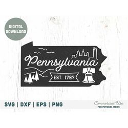 vintage pennsylvania svg cut file - pennsylvania home svg, philadelphia liberty bell svg, penn state svg - commercial us