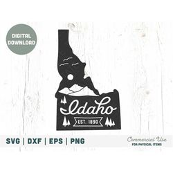 vintage idaho svg cut file - idaho home svg, mcgown peak svg, idaho pacific northwest svg, pnw svg - commercial use, dig