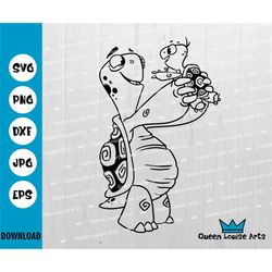 turtle svg, turtle dad and baby svg, turtle family svg, turtles love png, funny animals dxf instant download cricut cut