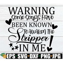 warning some songs have been known to awaken the stripper in me, adult humor svg, adult dance, stripper song, love danci