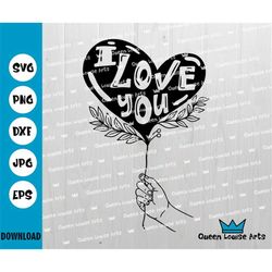 heart balloon svg i love you png birthday hot air balloon svg red hot balloon clipart valentine's day hot air balloon fr