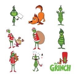 grinch and friends bundle dog the grinch, grinch christmas svg, christmas svg files