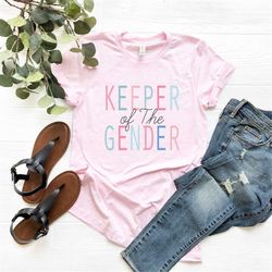 keeper of the gender shirt, gender reveal party shirts team boy team girl baby announcement shirts, gender reveal idea f