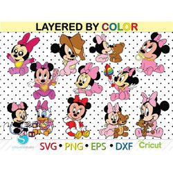 baby minnie mouse svg, baby minnie mouse clipart png, minnie mouse png  svg dxf , minnie mouse vector file, instant down