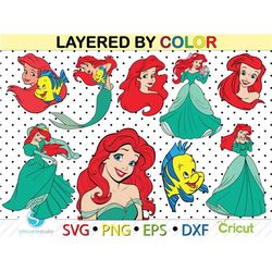 ariel svg, princess ariel png clipart,ariel head svg,ariel vector file,svg for cricut,ariel instant download svg,dxf cut