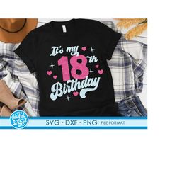 cute turning 18 years old svg 18th birthday svg files for cricut. birthday gift turning 18 years old svg 18th birthday p