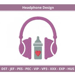 harmonious threads-headphone embroidery designs