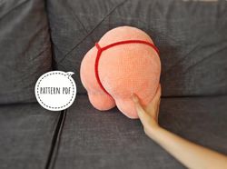 crochet butt pillow pattern, the badonkadonk pattern, amigurumi pattern for beginner, crochet boobs tutorial