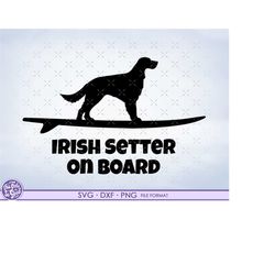 irish setter svg, irish setter dog svg, dxf clipart. irish setter files for cricut. on board png svg
