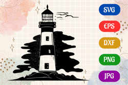 lighthouse | silhouette svg eps dxf