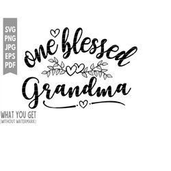 one blessed grandma svg png. handdrawn one of a kind easy to cut blessed grandma svg. grandma png valentine's day cut fi