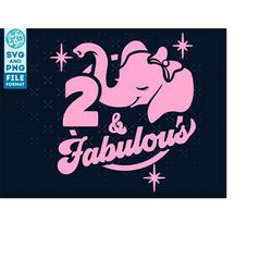 2nd birthday svg, girls 2nd birthday svg, png elephant 2 year old birthday svg cut files for cricut cnc and silhouette s