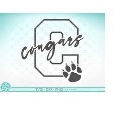 cougars svg files for cricut. cougars png, svg, dxf clipart files. cougars cut file svg