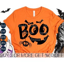 kids halloween svg, boo svg, pumpkin face svg, funny halloween shirt svg, spider svg, png, files for cricut, sublimation