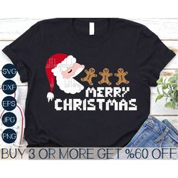 gingerbread svg, merry christmas svg, funny christmas shirt svg, santa svg, cookie svg, png, files for cricut, sublimati