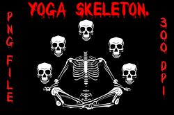 skeleton yoga 1png files digital download sublimation