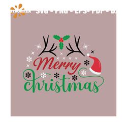 merry christmas santa hat svg, christmas svg, merry christmas svg