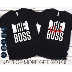 the real boss svg, couples svg, funny valentines day matching shirt svg, mr and mrs svg, svg files cricut, sublimation d