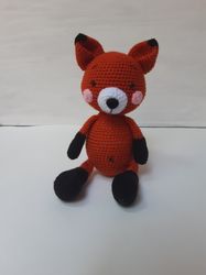 hand crochet funny little fox stuffed toys animals plush toys knit gift