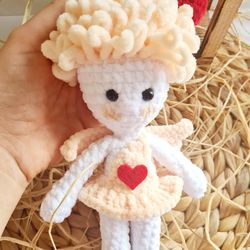 crochet angel doll, christmas angel, angel doll crochet, baptism toy, baptism gift girl catholic, angel toy, angel stuff