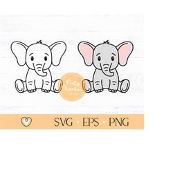 baby elephant svg, cute elephant svg, cut file, png