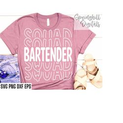 bartender squad svg | bartending cut files | server t-shirt designs | bartend job quote | funny bartender pngs | bar hop