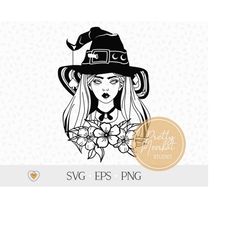 witch svg, halloween svg, witch clipart, witchcraft svg, png