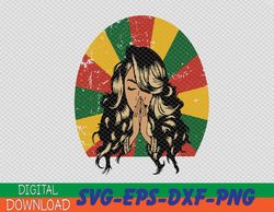 womens black woman juneteenth retro melanin pride african american svg, eps, png, dxf, digital download