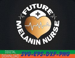 melanin nurse heartbeat juneteenth svg, eps, png, dxf, digital download