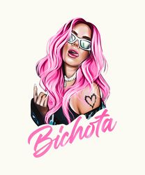 karol g pink hair, la bichota, bichota gift, hispanic gift, reggaeton , karol g fan birthday gift png digital download