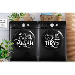 wash dry sign svg, wash dry svg, washer dryer svg, laundry svg, wash and dry sign, washing machine sticker svg, laundry