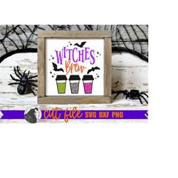 witches brew svg, halloween svg, coffee bar design, png for sublimation, leopard print halloween, cricut files, silhouet