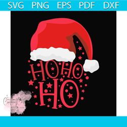 ho ho ho and santa hat svg, christmas svg, ho ho ho svg, santa hat svg