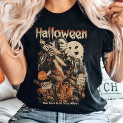 Vintage Michael Myers Halloween Comfort Colors Shirt, Horror Movie Shirt, Myers Thriller Friday the 13th Horror Shirt, R
