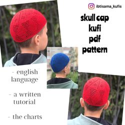 cotton skull cap kufi hat pdf printable pattern