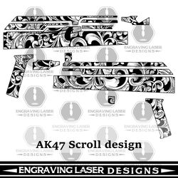 engraving laser designs ak47 scroll design