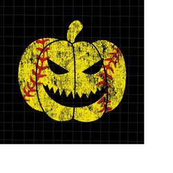 pumpkin scary baseball svg, softball player scary pumpkin svg, pumpkin baseball scary svg, softball pumpkin halloween pn