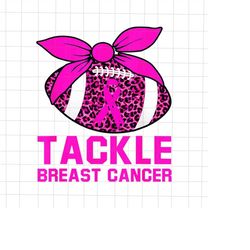 tackle breast cancer png, pink football png, football breast cancer awareness png, football cancer warrior png