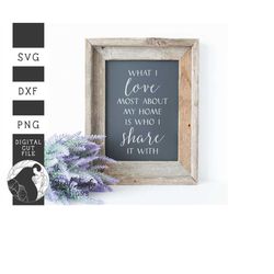 what i love most about my home svg, home svg, family svg, farmhouse svg, cricut, silhouette, cut files, vinyl designs, d