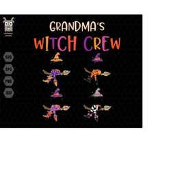 grandma's witch crew svg, witch svg bundle, witchy family svg, magic quote, halloween svg, witch grandma, retro hallowee